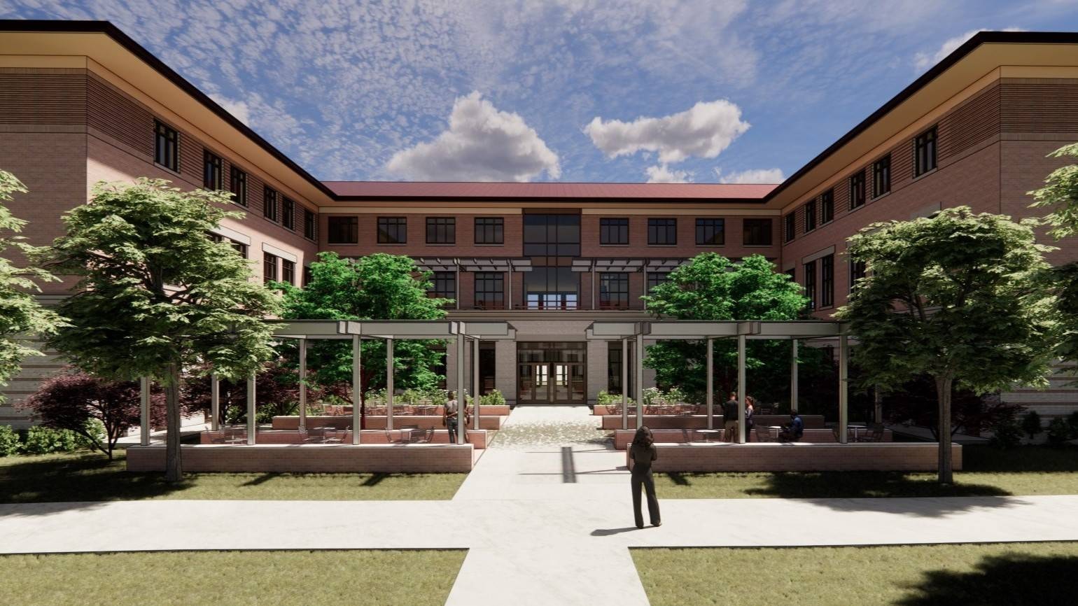 Esperanza Hall exterior building at Texas State University Round Rock campus