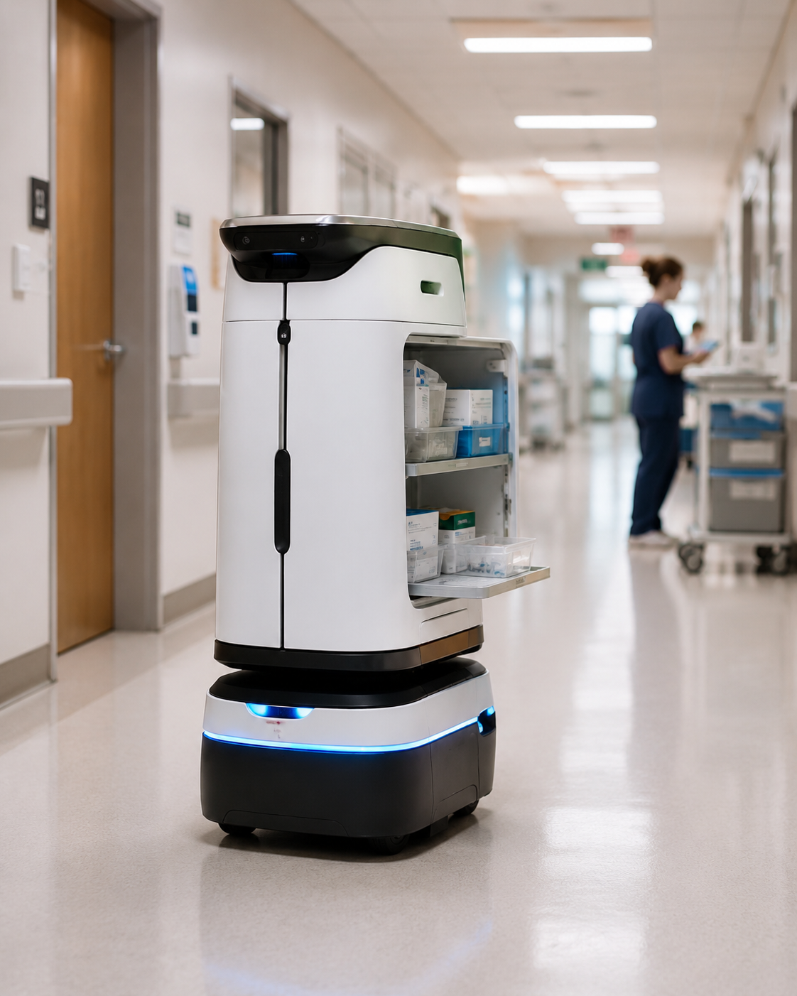 Autonomous robot used for hospital supply transport